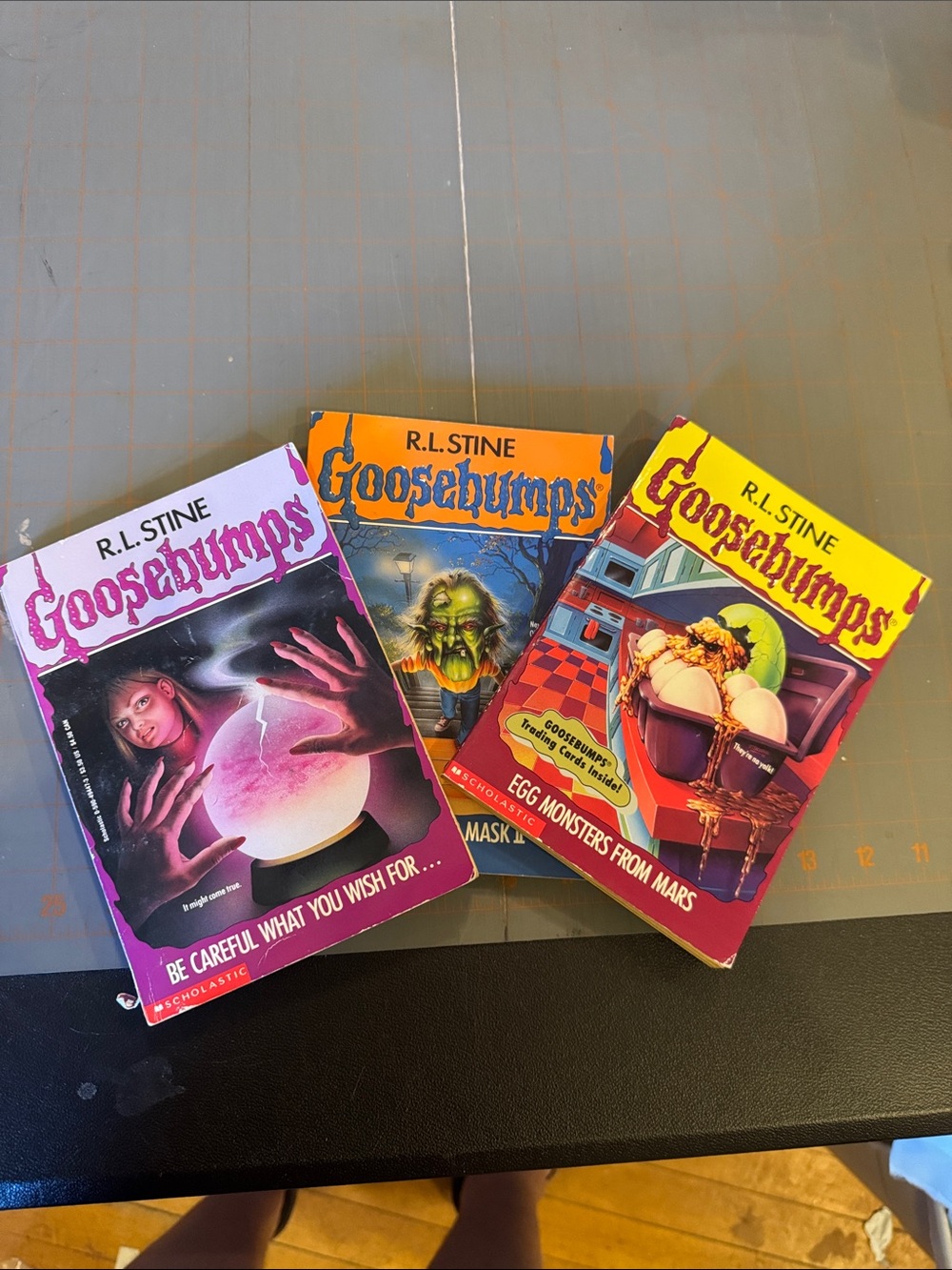 Scholastic Goosebumps Trio with Purple, Yellow, Orange Covers